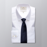 H & C Men's Poplin White Shirt