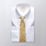 H & C Men's White Herringbone