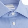 H & C Men's Blue Herringbone - Double Cuff