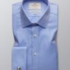 H & C Men's Blue Herringbone - Double Cuff