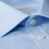 Hawes and Curtis Men's Poplin Blue Shirt - Double Cuff