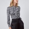 Hawes and Curtis Women Assorted Black Satin Blouse