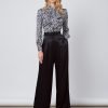 Hawes and Curtis Women Assorted Black Satin Blouse