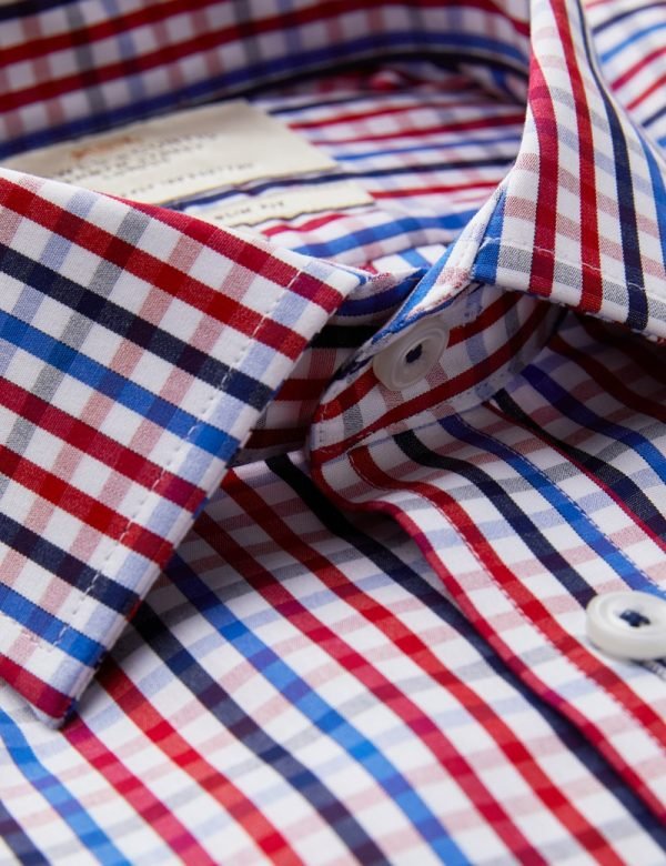 Hawes and Curtis Men's Red & Blue Multi-Colour