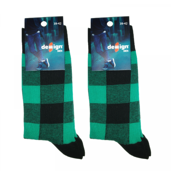 Mens Premium Cotton Contrast Socks