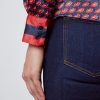 Hawes and Curtis Women Red Satin Blouse