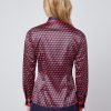 Hawes and Curtis Women Red Satin Blouse