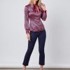 Hawes and Curtis Women Red Satin Blouse