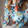 Hawes and Curtis Women Blue Jewel Satin Blouse