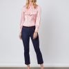 Hawes and Curtis Women Pink Chain Satin Blouse