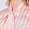 Hawes and Curtis Women Pink Chain Satin Blouse