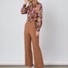 Hawes and Curtis Women Pink Floral Satin Blouse
