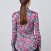 Hawes and Curtis Women Leopard Satin Blouse