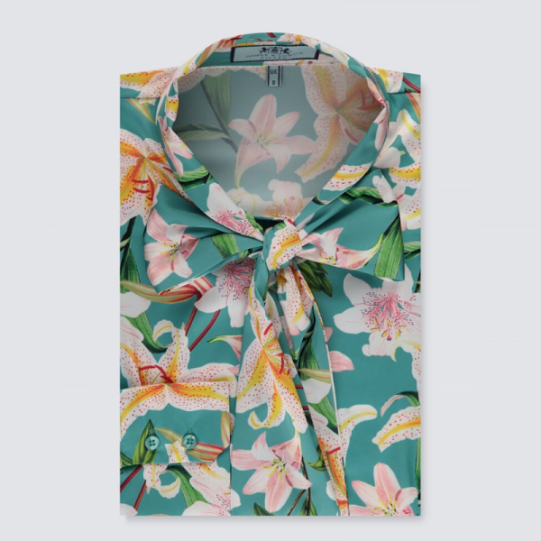 Hawes and Curtis Women Tropical Lilly Satin Blouse