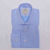 Hawes and Curtis Men Blue & White Dotted Shirt
