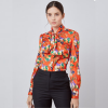 Hawes and Curtis Women Butterfly Satin Blouse