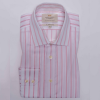 Hawes and Curtis Men White & Pink Stripe Shirt