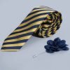 Men Yellow Stripe Tie