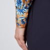 Hawes and Curtis Women Brown Flower Satin Blouse
