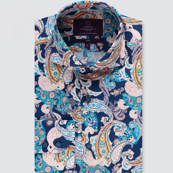 H & C Men Paisely York Shirt