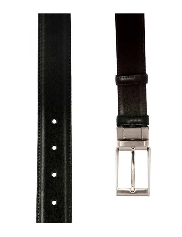 H & C Men Reversible Leather Belt