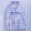 H & C Men Purple & Blue Check Shirt