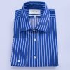 H & C Men Royal & White Stripe Shirt