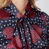 H & C Women Navy & Red Hearts