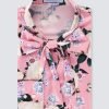 H & C Women Pink & Cream Butterfly