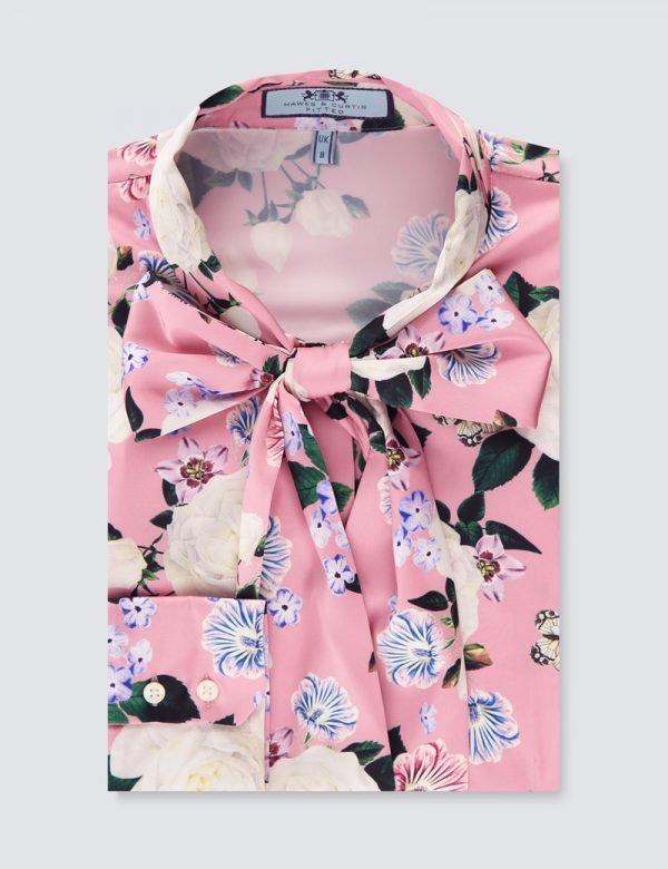 H & C Women Pink & Cream Butterfly