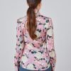 H & C Women Pink & Cream Butterfly