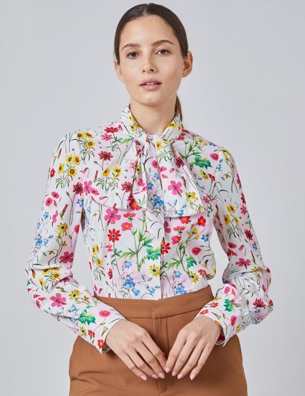 H & C Women Pink & Red Botanics