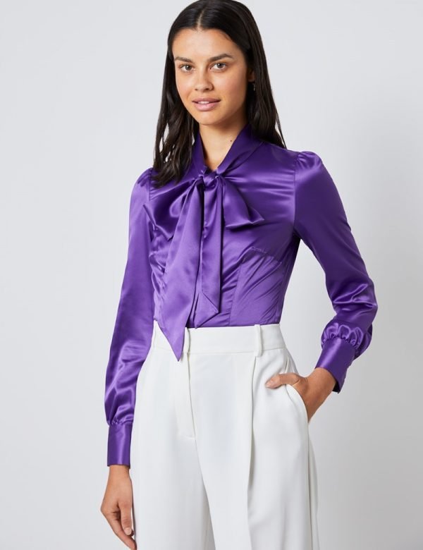 H & C Women Purple Plain
