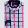 H & C Men Blue & Fuschia York