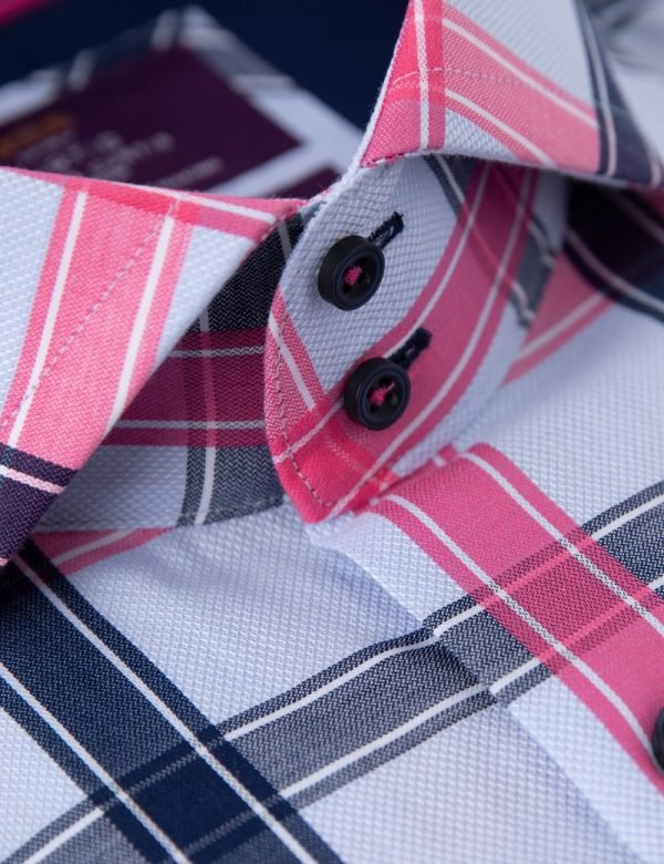 H & C Men Blue & Fuschia York