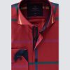 H & C Men Red Green Check