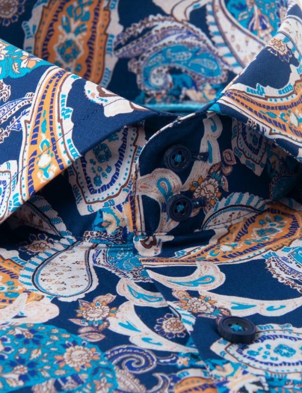 H & C Men Paisely York Shirt
