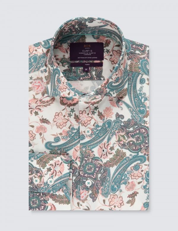 H & C Men White & Turq Vintage