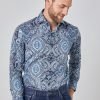H & C Men Navy & Blue Paisley