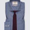 H & C Men Navy and White Check Shirt