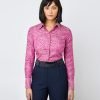 H & C Women's Berry Jacquard Shirt