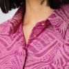 H & C Women's Berry Jacquard Shirt