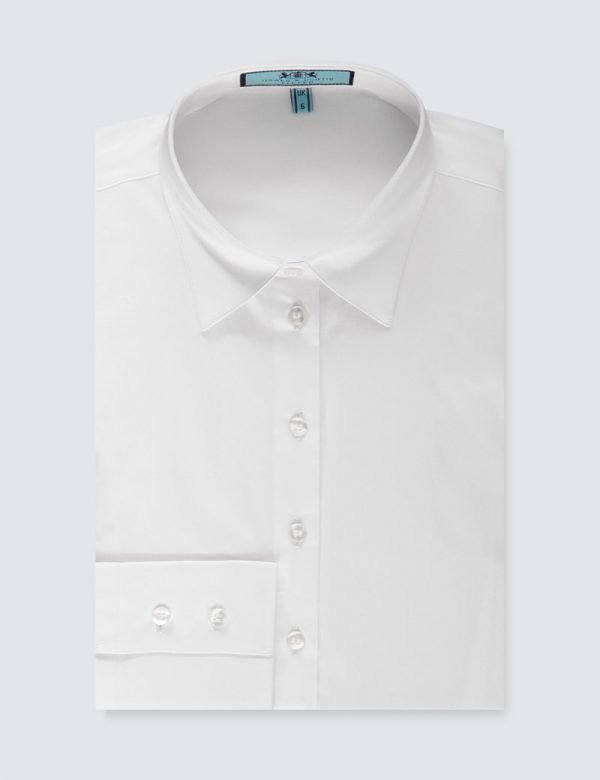 H & C Women's White Contrast Shirt