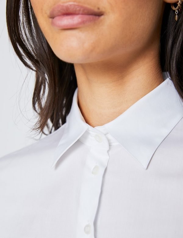 H & C Women's White Contrast Shirt
