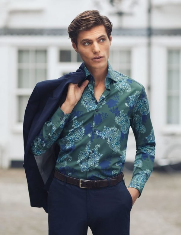 H and C Men Paisleys Shirts