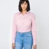 H & C Women's Floral Jacquard Shirt