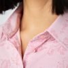 H & C Women's Floral Jacquard Shirt
