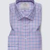 H & C Men Pink Multi Check Shirt