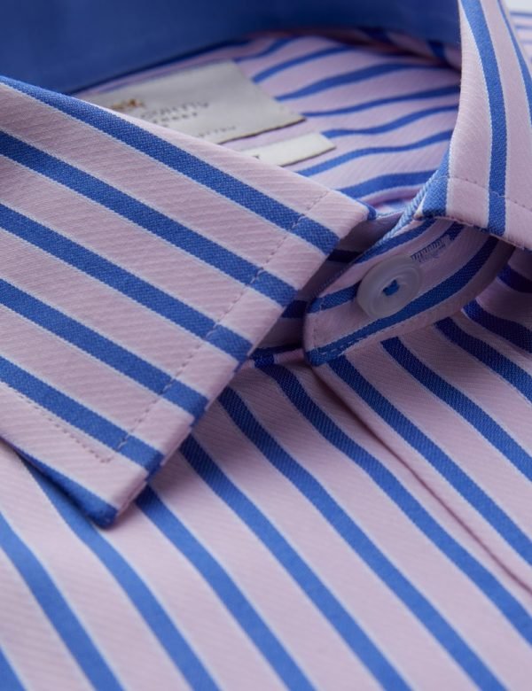 Hawes and Curtis Formal Pink Stripe Shirt