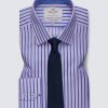 H and C Formal Pink Stripe Shirt